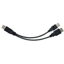 Astrotek USB 2.0 Y Splitter Cable 30cm - Type A Male to Type A Male + Type A Female Black Colour Power Adapter Hub Charging