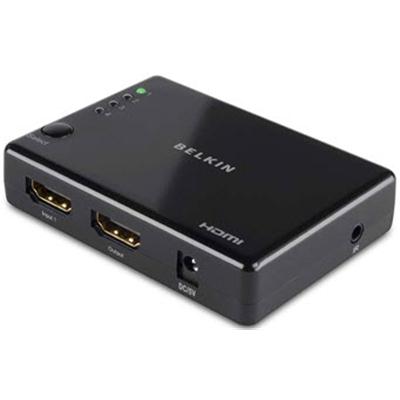 4 Port HDMI Switch 4-In/1-Out with  WL Remote Black
