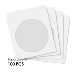 CD-DVD Paper Sleeve with Windows Hold 1 Disc (100PCS/Pack)