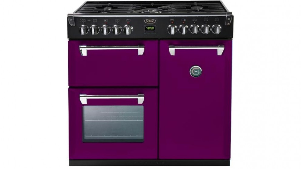 Belling 90cm Richmond Colour Boutique Dual Fuel Range Freestanding Oven - Wild Berry