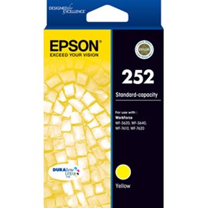 Epson 252 STD Capacity DURABrite Ultra Yellow Ink for WorkForce Pro WF-3620, 3640, 7610, 7620