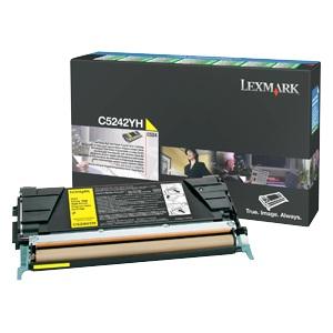 Lexmark C5242YH High Yield Yellow Toner Cartridge (5K) - GENUINE