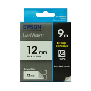 Epson S625102 Tape Strength 12mm Black/White 9m - GENUINE