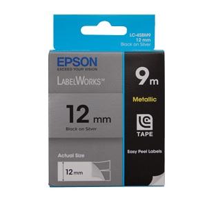 Epson C53S625110 Tape Metallic 12mm Black on Silver 9m LabelWorks: LW-300 and LW-400