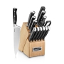 Classic Triple Rivet 15pc Black Cutlery Block Set