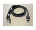 CABLE PRINTER 24V PUSB TO HOSIDEN & USB B 1M BLK