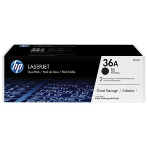 HP #36A Toner Cartridge Twin Pack - 2 x 2,000 pages