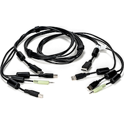 CABLE, 1-DISPLAYPORT/2-USB/1-AUDIO, 6FT