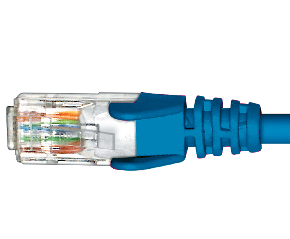 Cabac 1m CAT6 RJ45 LAN Ethernet Network Blue Patch Lead