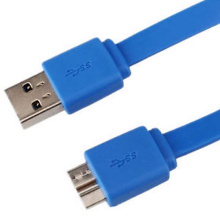 Cabac 2m USB 3.0 A Male to Micro USB B Male Blue Cable