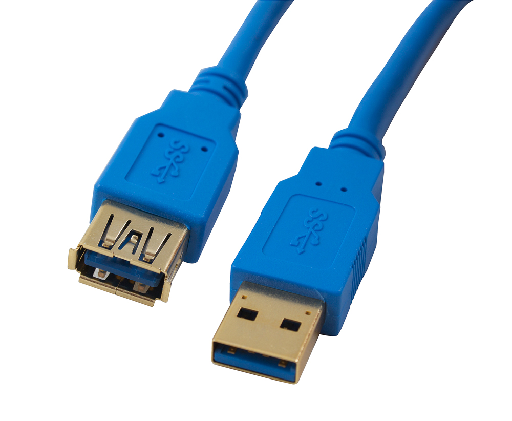 Cabac 3m AM-AF Male-Female Blue Colour USB3 Extension Cable