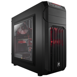 Corsair CC-9011050-WW, Carbide Series SPEC-01 Mid Tower Gaming Case, 1 Year,with Red LED 7x PCI Slots.  2 Year, COR CAS CCSPEC-01