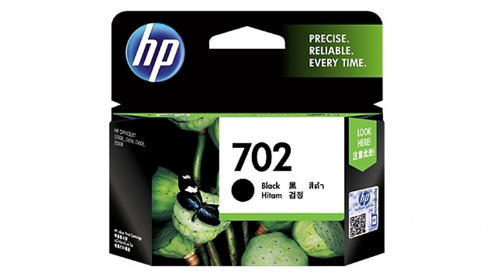 HP #702 Black Ink Cartridge - 600 pages