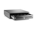 HP Standard (Full size) Cash Drawer in Black with 24V Solenoid - Includes Removable 8 Note and 8 Coin Insert Tray