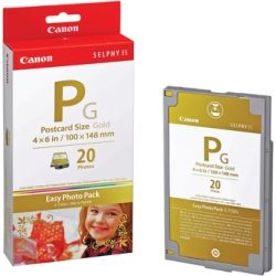 Canon CEP20G EP20G Easy Photo Pack Postcard Gold - 20 Sheets