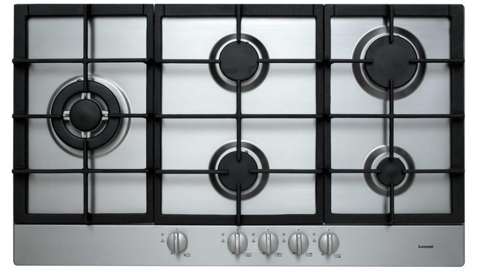 Euromaid 90cm Gas Cooktop - Stainless Steel