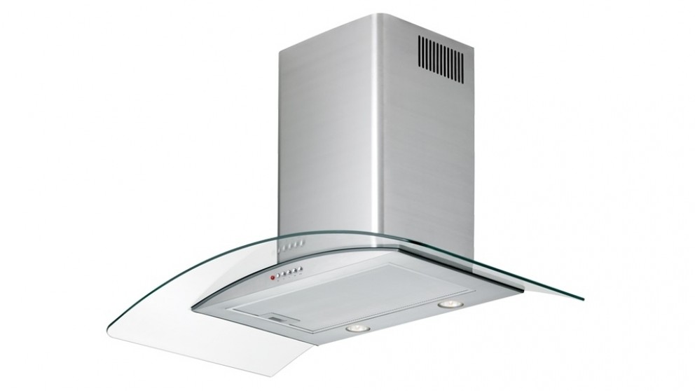 Chef 90cm Curved Glass and Stainless Steel Canopy Rangehood