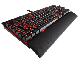 Corsair K70 LUX Red LED Cherry MX Blue 100% Mechanical Switch Keyboard