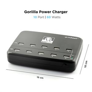 mbeat Gorillia Power 60W 10-Port USB Charging USB Hub