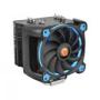 Thermaltake CL-P021-CA12BU-A, Riing Silent 12 Pro Blue CPU Cooler, 11 fan-blade 120mm PWM Fan, Hydraulic Bearing for Silent operation, patented LED ri