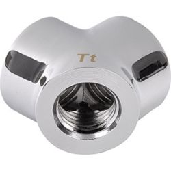 Thermaltake CL-W054-CU00SL-A, Pacific G1/4 Y Adaptor Chrome, 2 Years, THM FAN PACIFIC-G1/4-ADAPTOR-CHROME