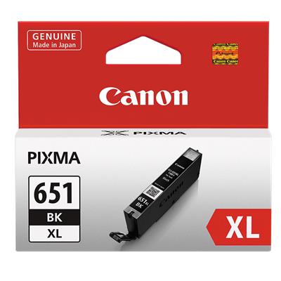 Canon CLI651XLBK Black Extra Large Ink Cartridge - GENUINE