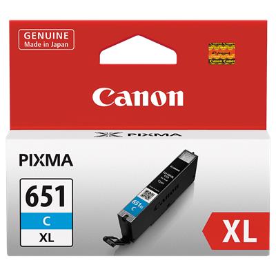 Canon CLI651XLC Cyan Extra Large Ink Cartridge - GENUINE