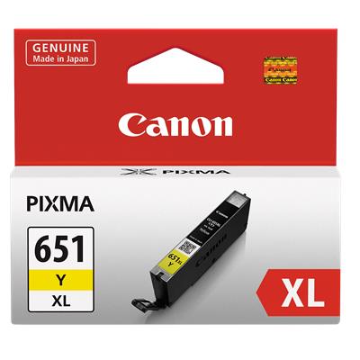 Canon CLI651XLY Yellow Extra Large Ink Cartridge - GENUINE
