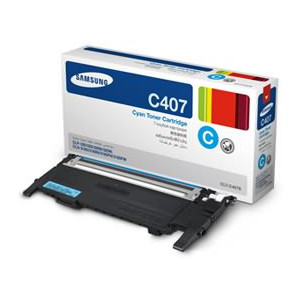 Samsung CLT-C407S Cyan Toner for CLP-320/325/CLX-3185 (1,000 Yield)