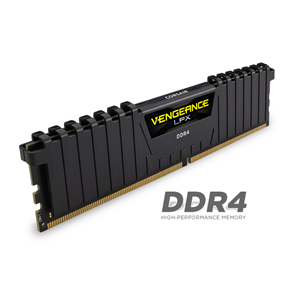 Corsair DDR4, 2400MHz 16GB 2x 288 DIMM, Unbuffered, 14-16-16-31, Vengeance LPX Black Heat spreader, 1.20V