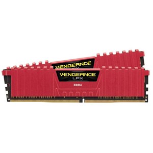 Corsair DDR4, 2400MHz 16GB 2x 288 DIMM, Unbuffered, 16-16-16-39, Vengeance LPX Red Heat spreader, 1.20V, XMP 2.0