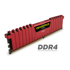 CORSAIR Vengeance LPX 16GB (2x8GB) DDR4 DRAM DIMM 2666MHz Unbuffered 16-18-18-35 Red Heat spreader 1.2V XMP 2.0