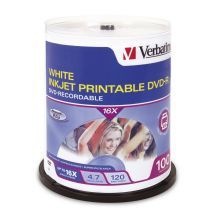 Verbatim DVD-R 4.7GB 100Pk White InkJet 16x