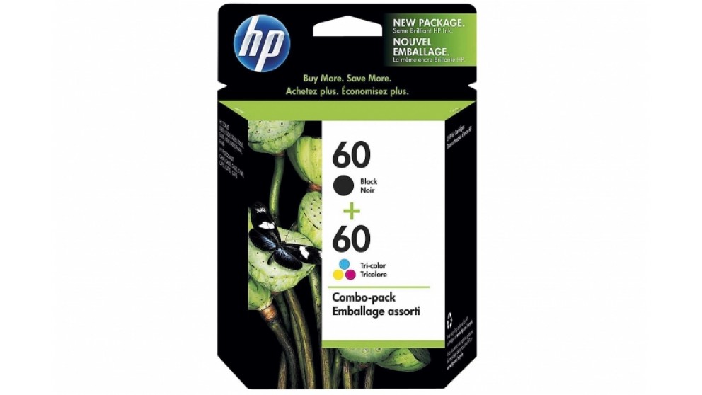 HP #60 Black and Colour ink Cartridge - Black, 200 pages Colour, 165 pages
