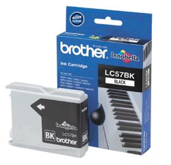 Brother LC-57BK Black Ink Cartridge- FAX-1360/2480C, DCP-130C/330C/540CN/350C, MFC-240C/440CN/3360C/5460CN/5860CN/665CW/465CN/685CW/885CW- up