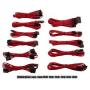 For Corsair PSU - RED  Professional Individually sleeved DC Cable Pro Kit, Type 4 (Generation 3)