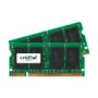Crucial 4GB Kit (2GBx2) DDR2 667MHz (PC2-5300) CL5 SODIMM 200-Pin for Mac [CT2K2G2S667M]