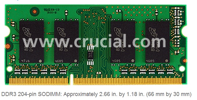 4GB DDR3L 1600 MT/s (PC3L-12800) CL11 SODIMM 204pin 1.35V/1.5V Single Ranked