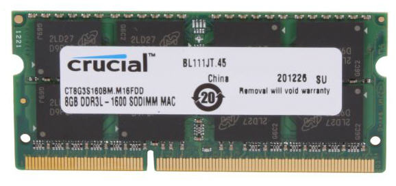 Crucial 8GB DDR3 1600 for MAC