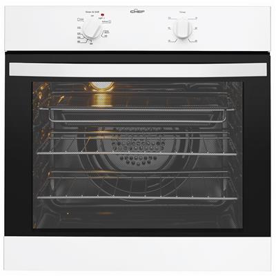 Chef 60cm Electric Oven with 120 Minute Timer - White