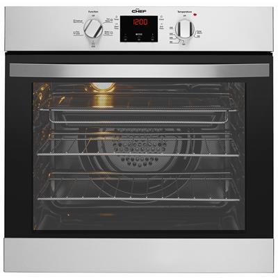 Chef 60cm Multifunction Electric Oven with Programmable Timer - Stainless Steel