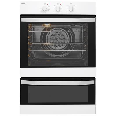 Chef 60cm Fan Forced Electric Wall Oven with Separate Grill - White
