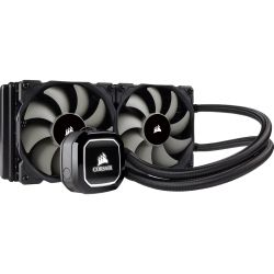 Corsair CW-9060040-WW, Hydro Series H100x 240mm High Performance Dual 120mm PWM Fans, Liquid CPU Cooler, Noise: 37 dBA, Air Flow: 56.2 CFM, 5 Years, COR FAN H100X