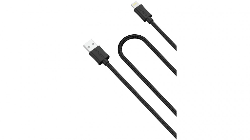 Cygnett Source 1m Lightning Charge and Sync Braided Cable - Black