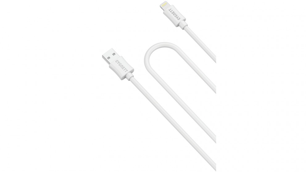 Cygnett Source 1m Lightning Charge and Sync PVC Cable - White