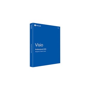 Microsoft Visio Professional 2016 Boxed Medialess Box - Product Key on