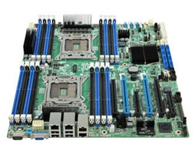 EATX Motherboard 2x Xeon E5-2600-DDR3 SATA Video 4 Geth