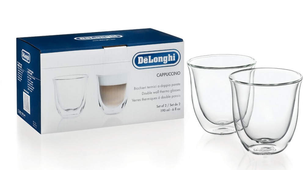 DeLonghi Set of 2 Cappiccino Glasses