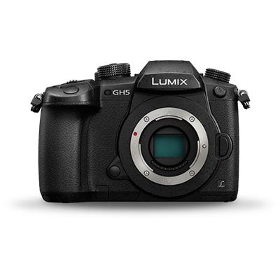 GH5 BODY ONLY BLACK: DC-GH5 Black 20.3MP Live MOS Sensor no Low-Pass Filter Weather-sealed 5-axis Dual I.S.2  4K Video 24/25/30/50/60p 4K 10bit 4:2:2 recording to SD card FHD 180fps 0.76x