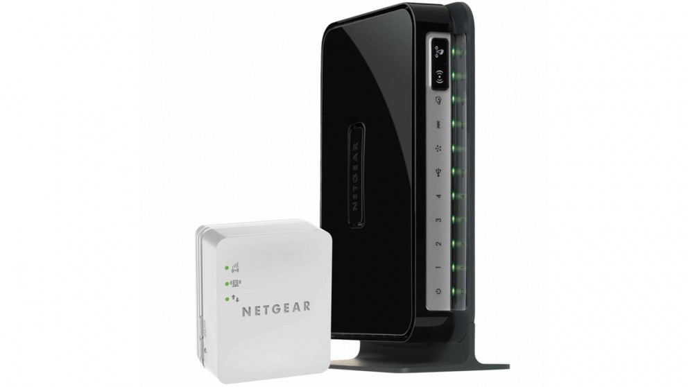 Netgear N300 Wireless DSL Modem Router and WiFi Range Extender Bundle